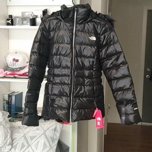 Women's fur hooded The North Face parka jacket